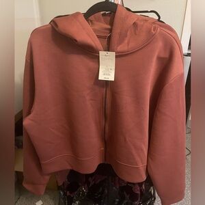 Women's Pink Crop Hoodie Jacket
